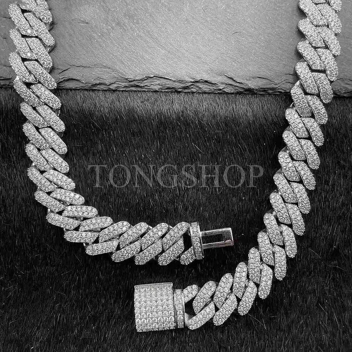 Cuban Full Diamond Necklace - 14mm - TONGSHOP