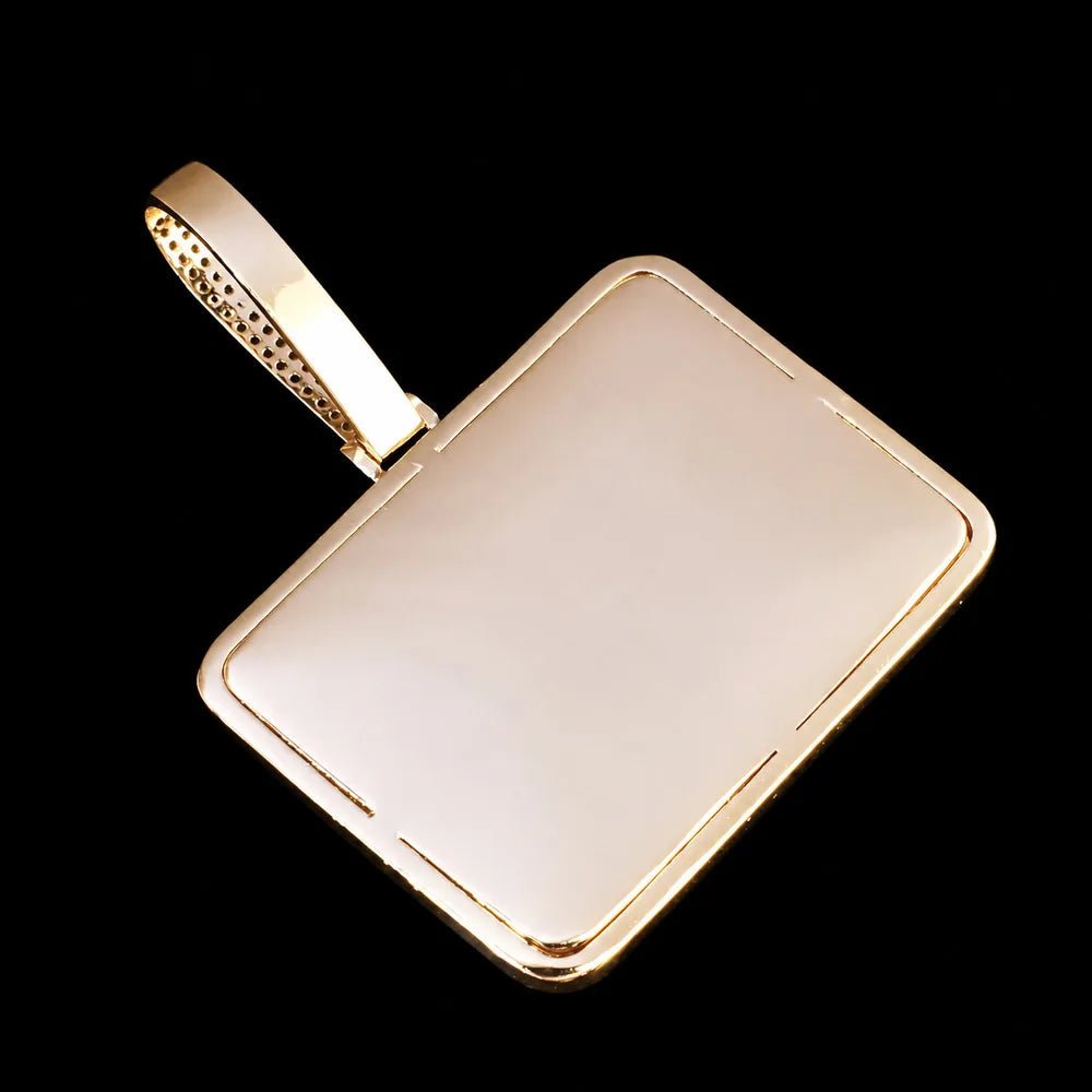 Custom 3D Letter Medium Rectangular Pendant - TONGSHOP / Length:16 / Length:18