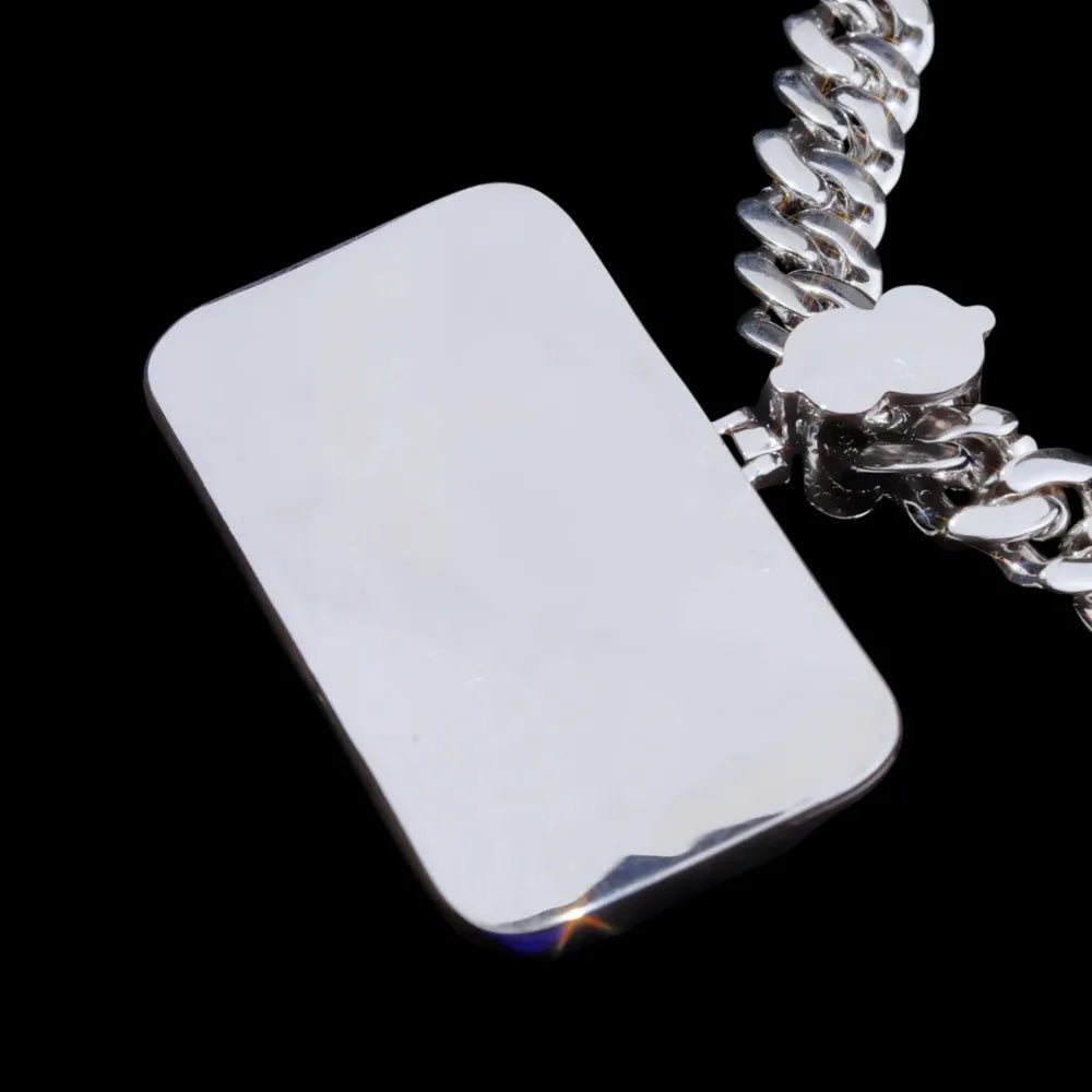 Custom Diamond - Set 3D Letter Colorful Rectangular Pendant – 80mm - TONGSHOP / Length:16 / Length:18