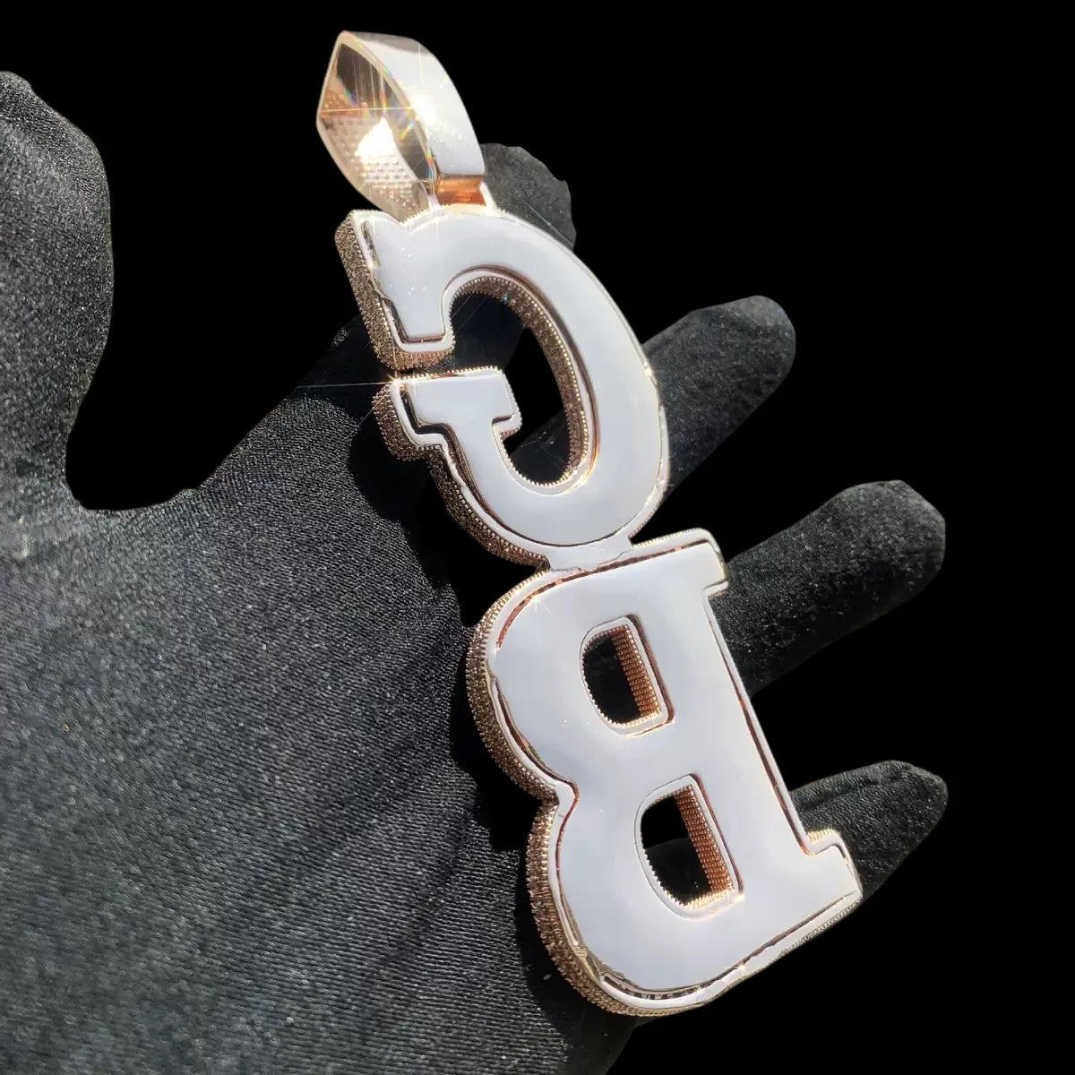 Custom Double - Layer Vertical - Split Letter Pendant - TONGSHOP / Length:16 / Length:18