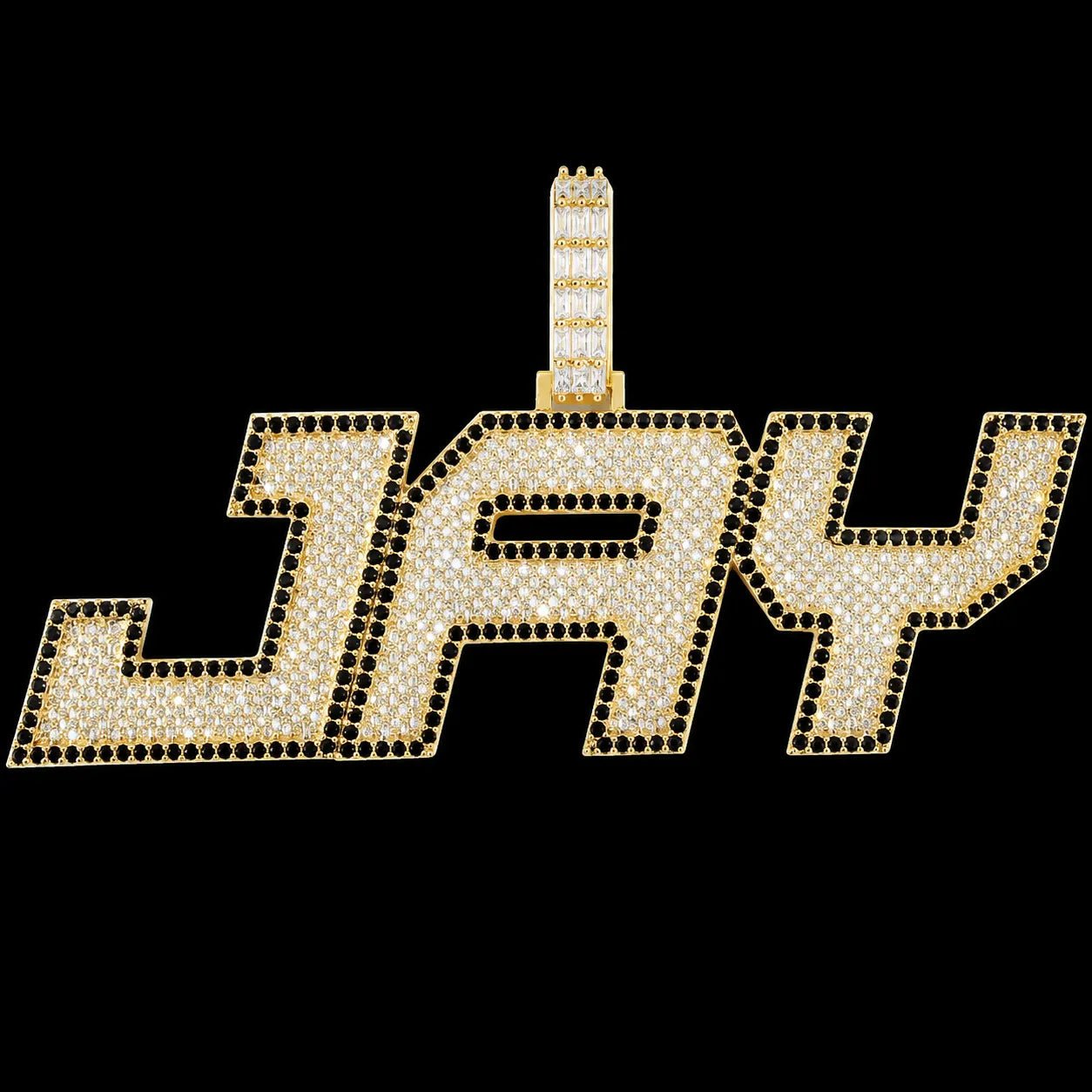 Custom Large Iced - Out Letter Name Pendant - TONGSHOP / Length:16 / Length:18