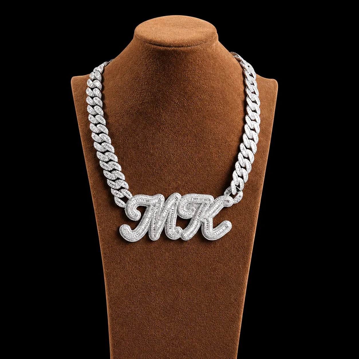 Custom Letter Miami Iced - Out Cuban Chain - 20mm - TONGSHOP / Length:16 / Length:18