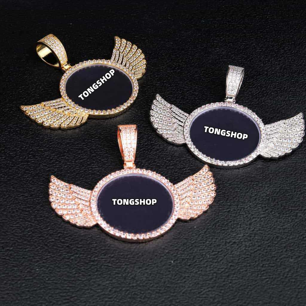 Custom PPICTURE Wings Round Pendant - TONGSHOP