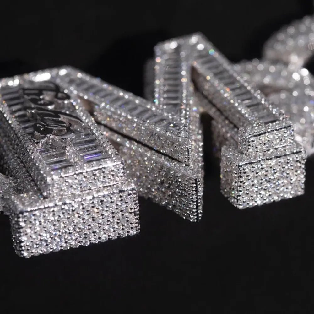 Custom Single - Letter Iced - Out Miami Cuban Chain – 30mm - TONGSHOP / Length:16 / Length:18