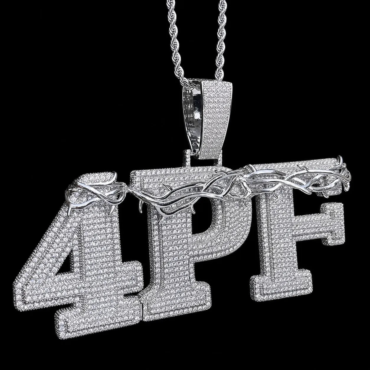 Custom Thorn - Style Letter Pendant - TONGSHOP / Length:16 / Length:18