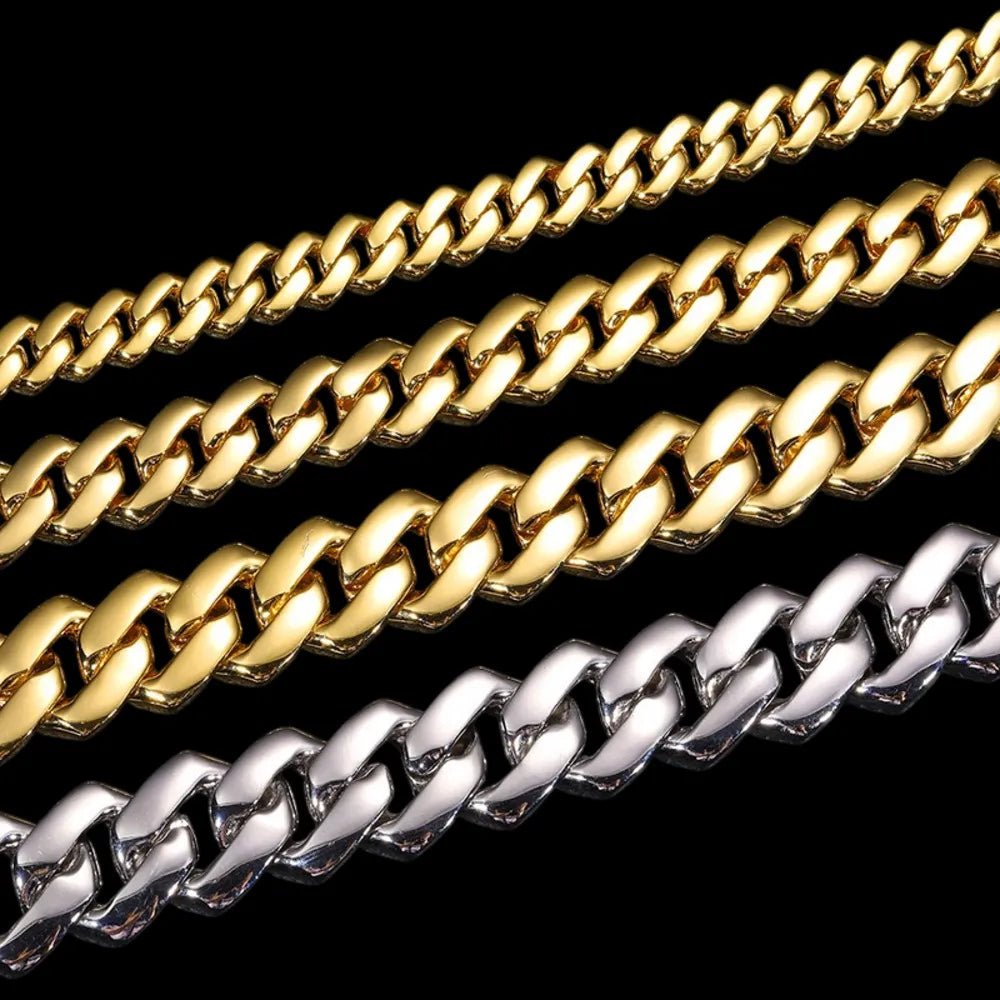 Diamond Prong Iced Cuban Link Chain - TONGSHOP / Length:16 / Length:18