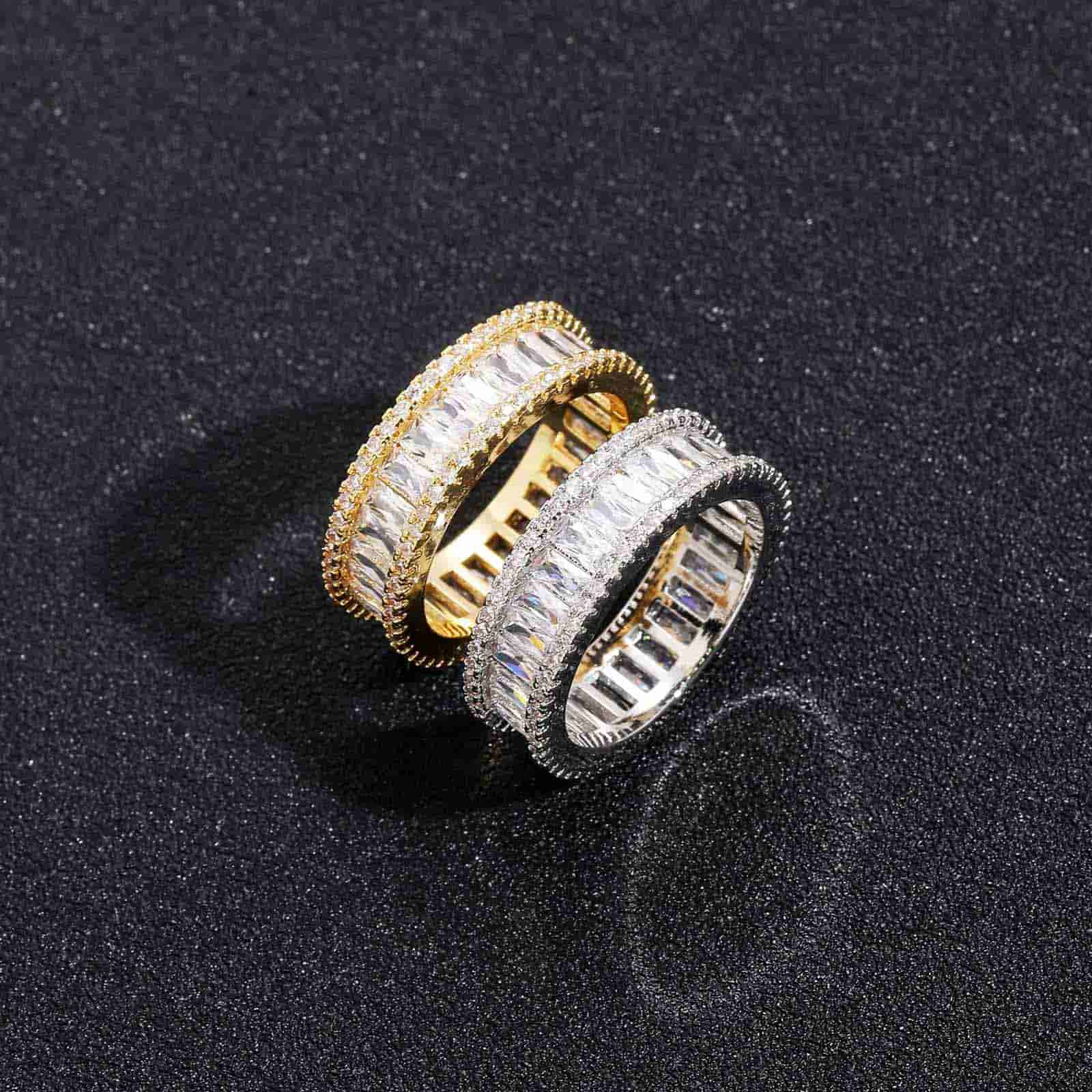 Diamond T Square Diamond Ring - TONGSHOP