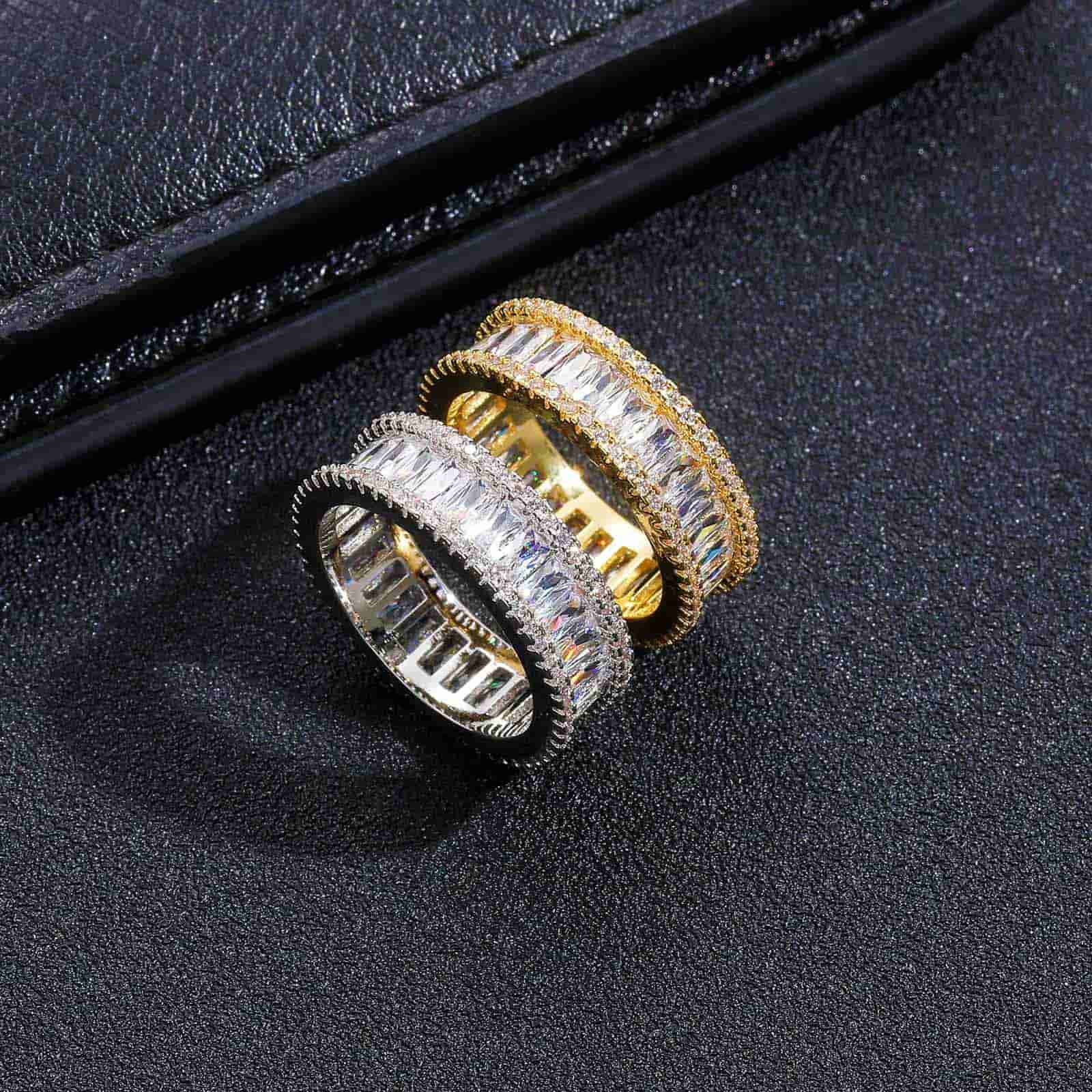 Diamond T Square Diamond Ring - TONGSHOP