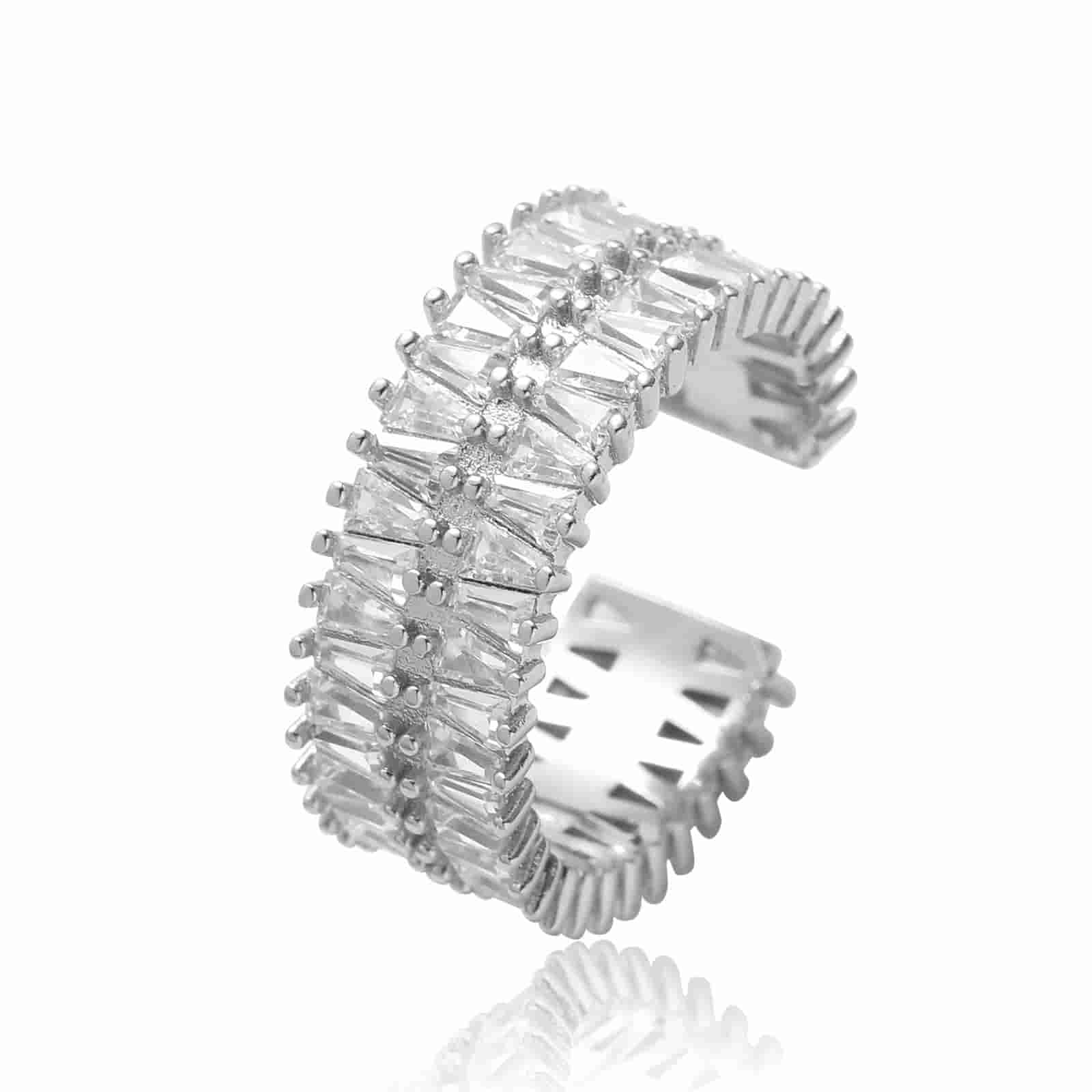 Double T Diamond Open Ring - TONGSHOP