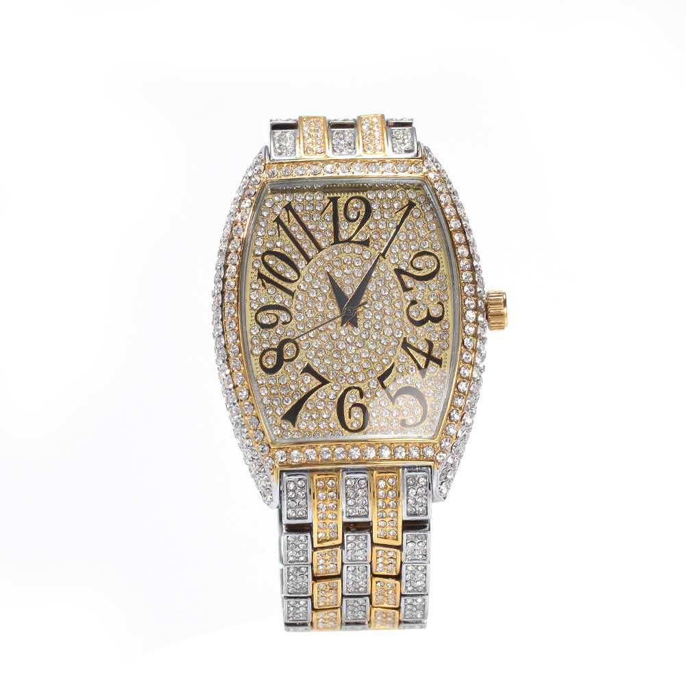 Fashion Square Full Diamond Ice Watch - TONGSHOP