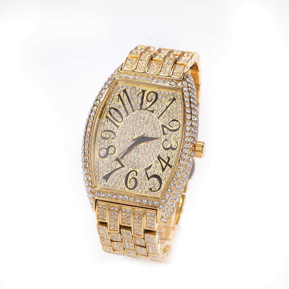 Fashion Square Full Diamond Ice Watch - TONGSHOP