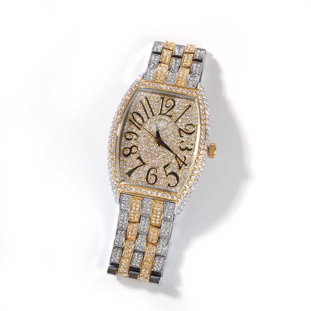 Fashion Square Full Diamond Ice Watch - TONGSHOP