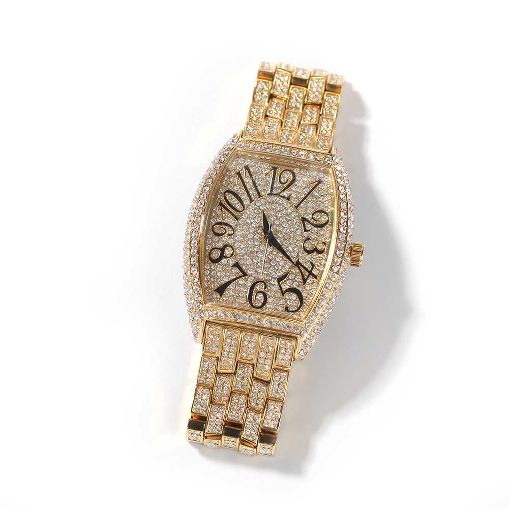 Fashion Square Full Diamond Ice Watch - TONGSHOP