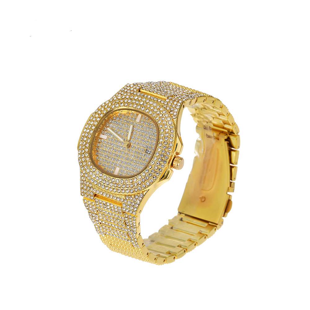 Fashionable Diamond - Encrusted Gypsophila Hip - Hop Watch - TONGSHOP