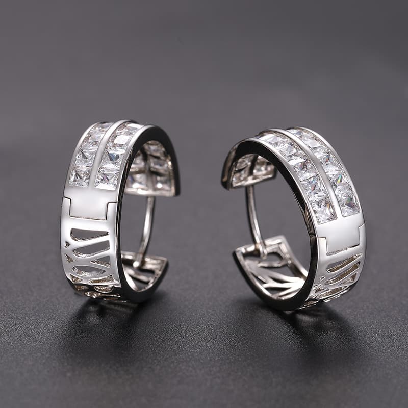 Fashionable Diamond - Set Ear Clips - TONGSHOP