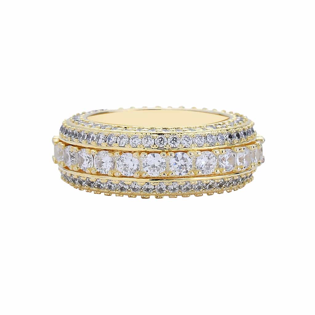 Five - Row Full Diamond Rotating Ring - TONGSHOP