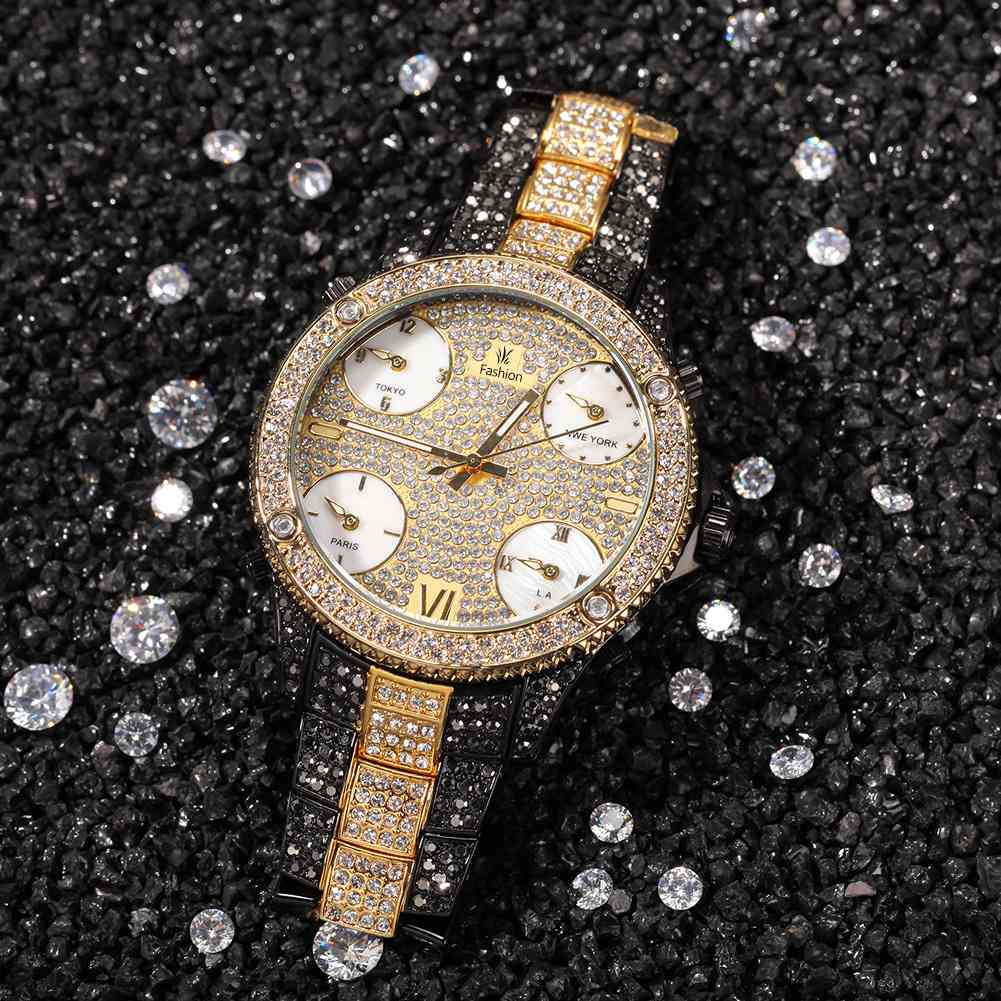 Full Diamond Big Dial Hip Hop Ice Watch - TONGSHOP