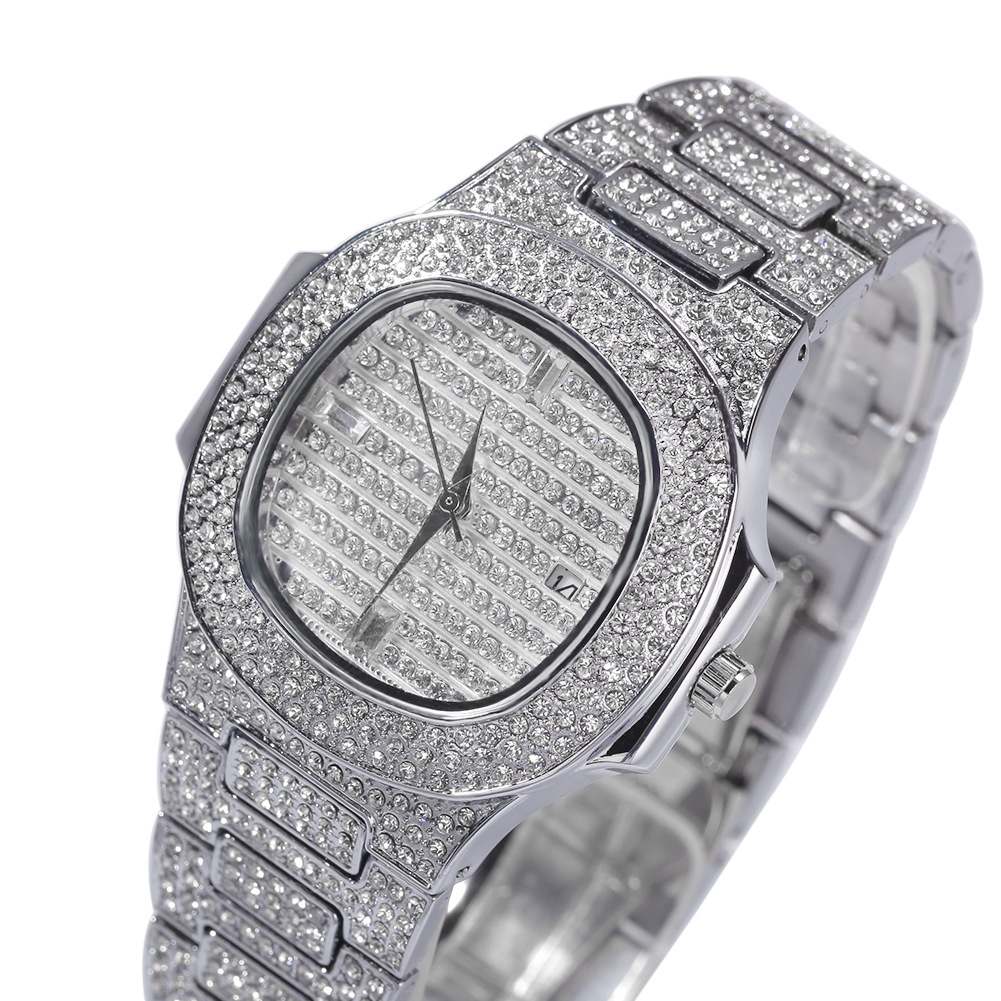 Full Diamond Hip Hop Fashion Men's Ice Watch - TONGSHOP