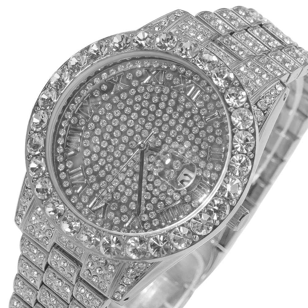 Full Diamond Waterproof Hip Hop Punk Ice Watch - TONGSHOP