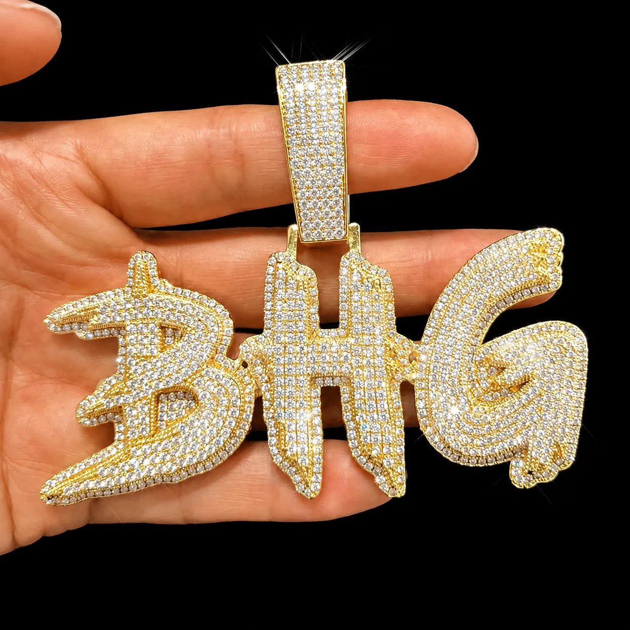 Fully Iced - Out Custom Letter Name Pendant - TONGSHOP / Length:16 / Length:18