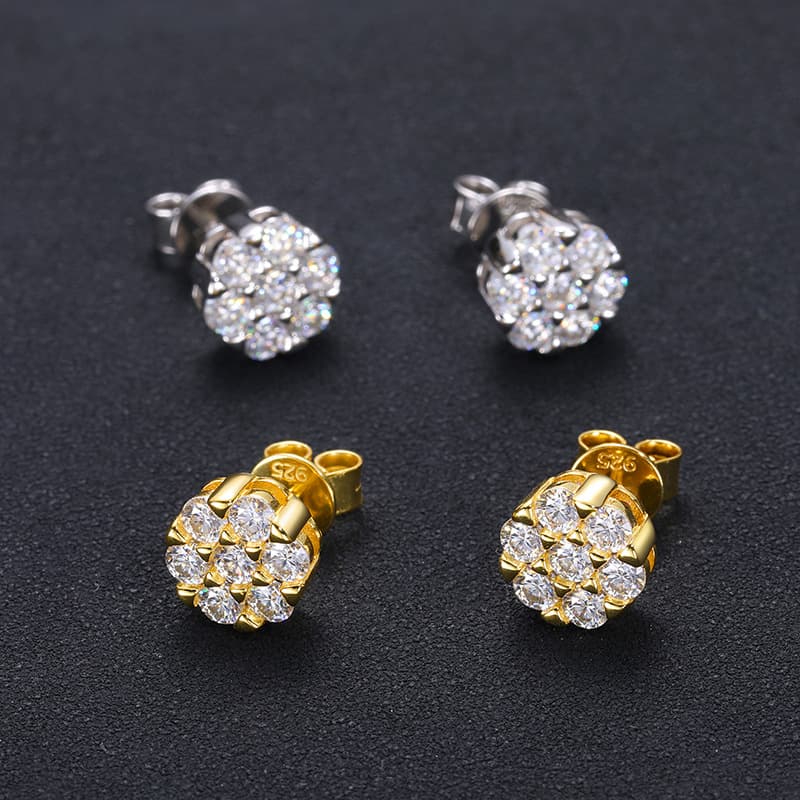 Handcrafted S925 3.0mm VVS Moissanite Earring - TONGSHOP