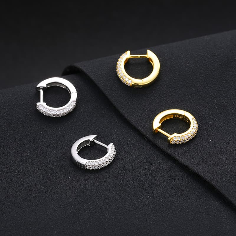 Handcrafted S925 Full Moissanite VVS Earrings - TONGSHOP