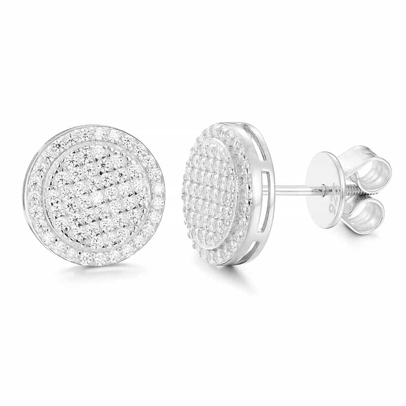 S925 & VVS Moissanite Stud Earring in 18k Gold - TONGSHOP