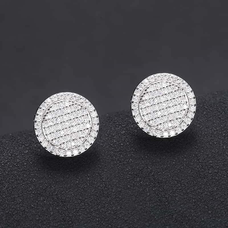 S925 & VVS Moissanite Stud Earring in 18k Gold - TONGSHOP