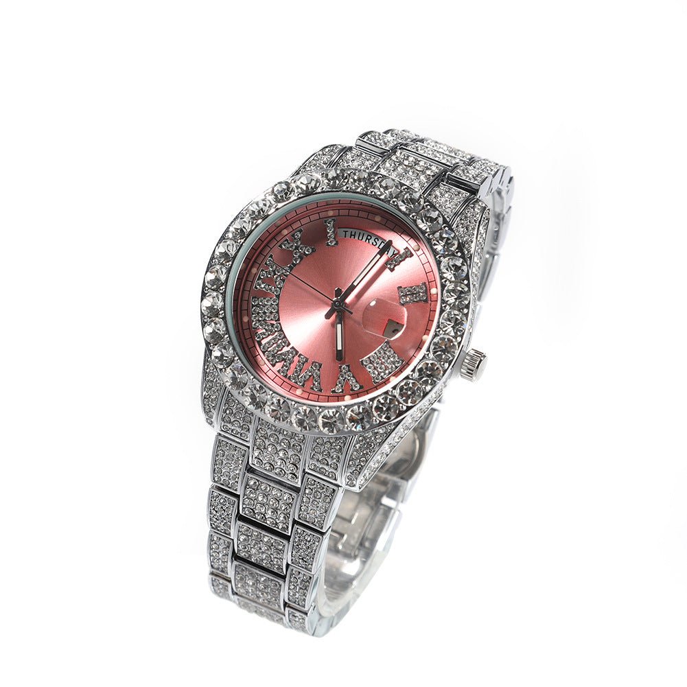 Hip Hop Full Diamond Fashion Quartz Watch - TONGSHOP
