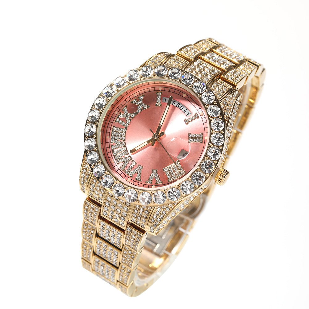Hip Hop Full Diamond Fashion Quartz Watch - TONGSHOP
