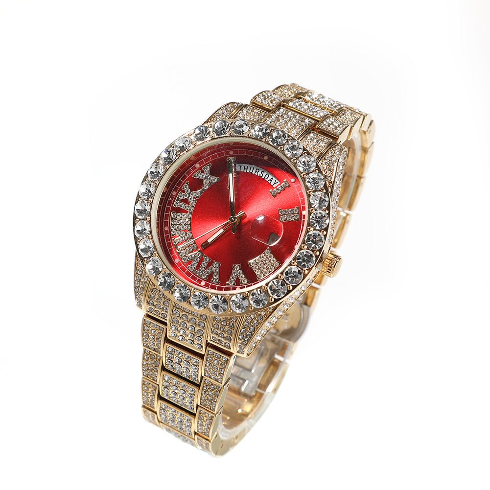 Hip Hop Full Diamond Fashion Quartz Watch - TONGSHOP