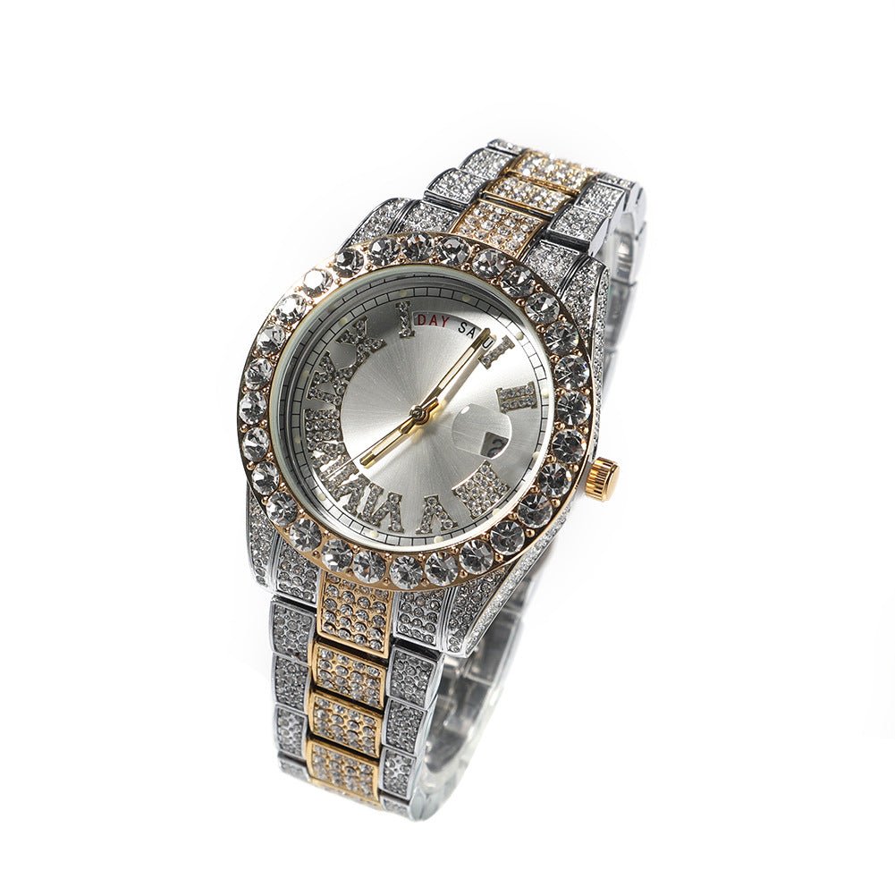 Hip Hop Full Diamond Fashion Quartz Watch - TONGSHOP