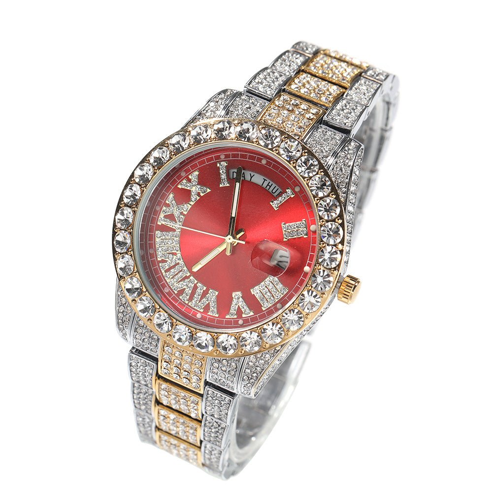 Hip Hop Full Diamond Fashion Quartz Watch - TONGSHOP