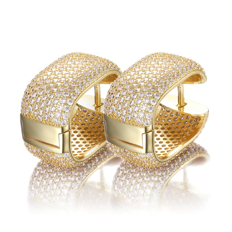 Inspired Micro-Pave Square Diamond EARINGS - TONGSHOP