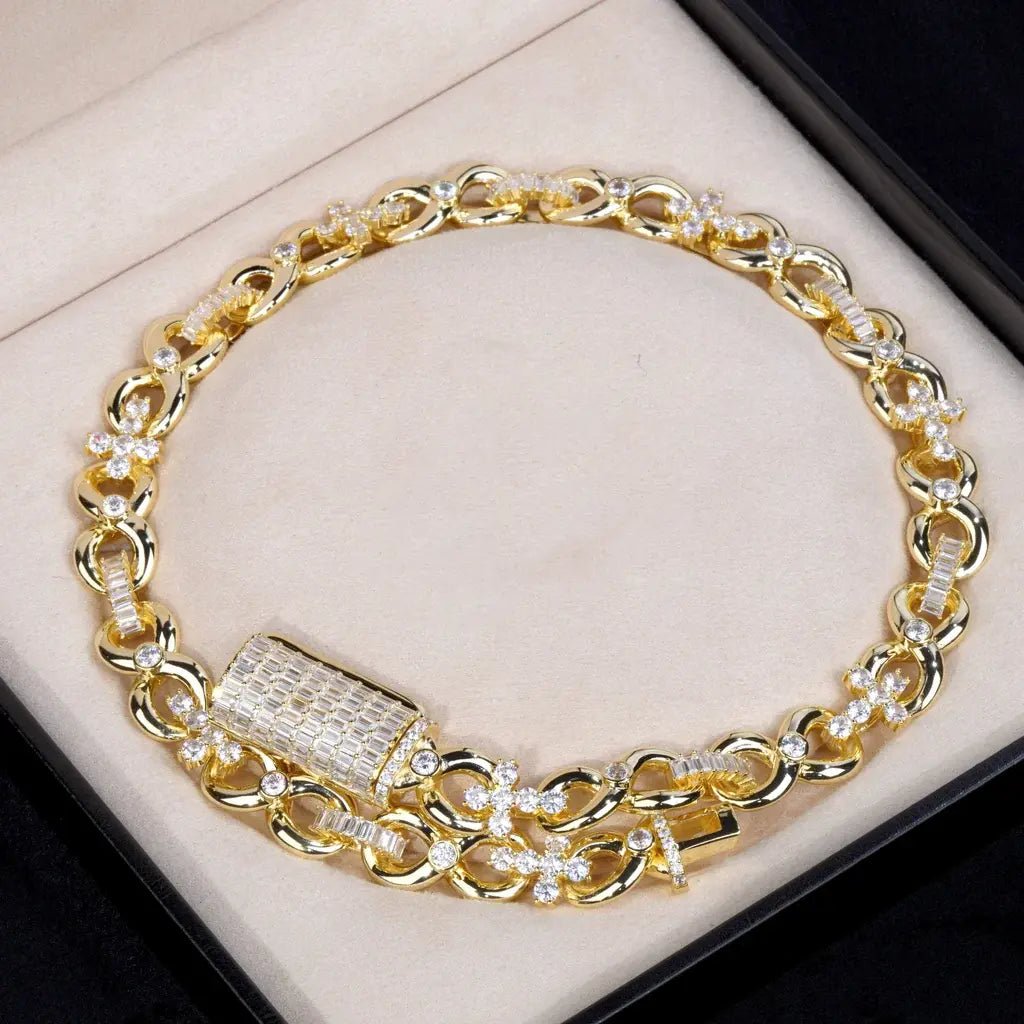 Iced Cross Link Chain - 14mm - TONGSHOP