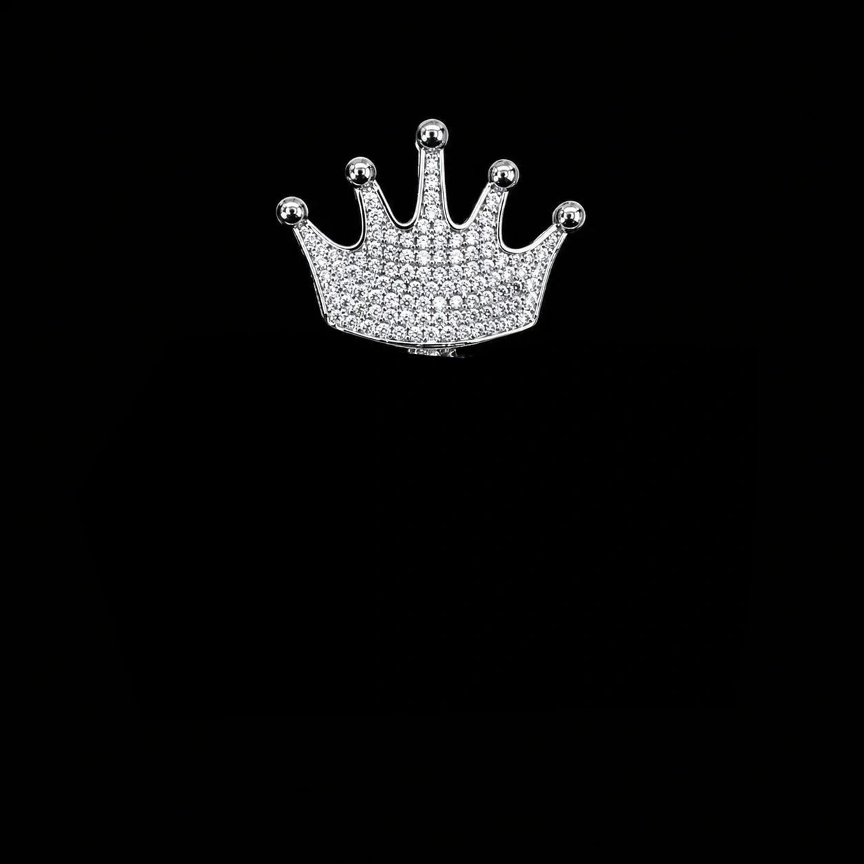 Iced - Out Crown Bail Custom NICK Font Pendant - TONGSHOP / Length:16 / Length:18