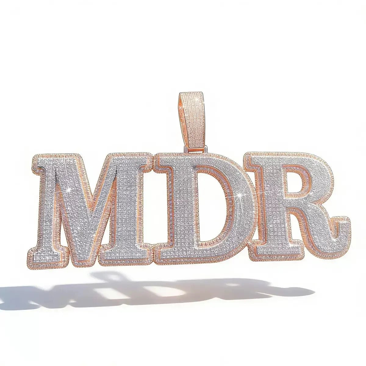 Iced - Out Double - Layer Custom Large Letter Pendant - TONGSHOP / Length:16 / Length:18
