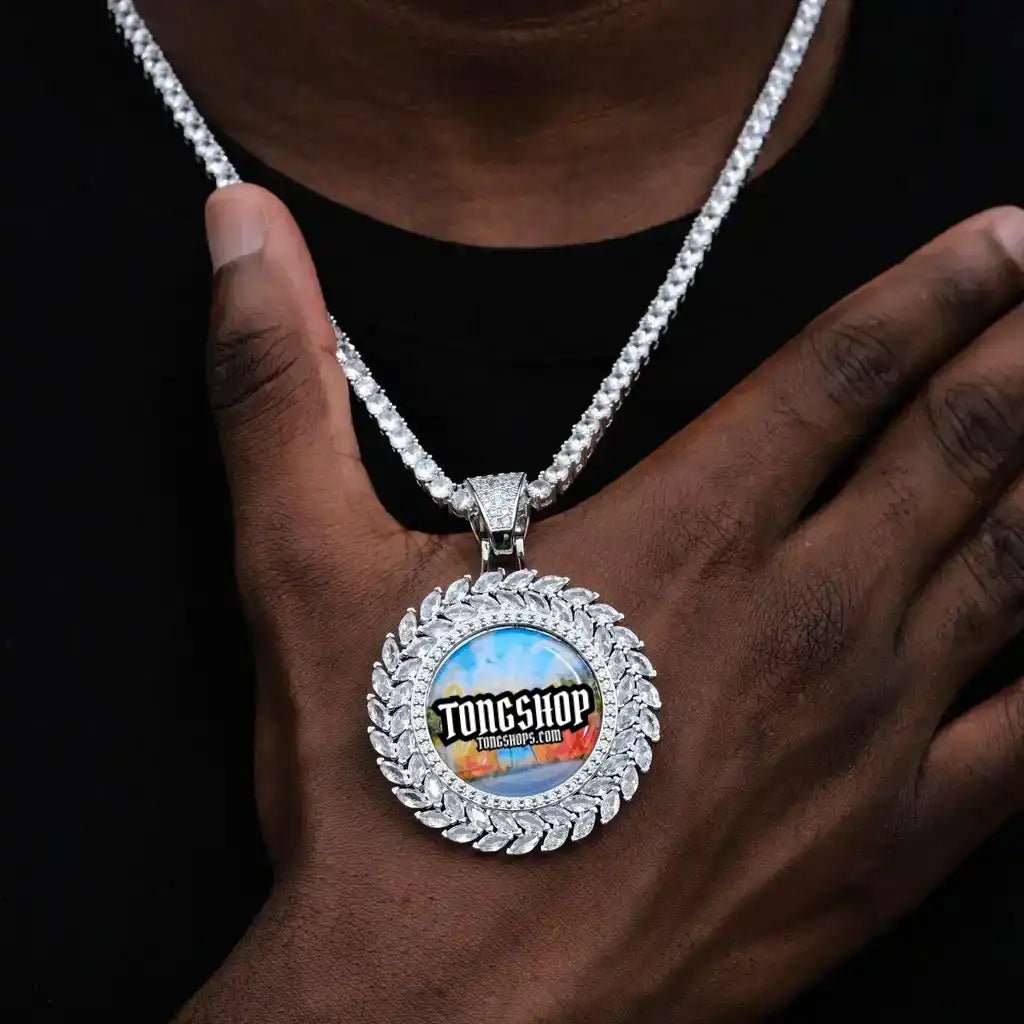 LARGE 3D WHEAT EAR CUSTOM PICTURE PENDANT - TONGSHOP