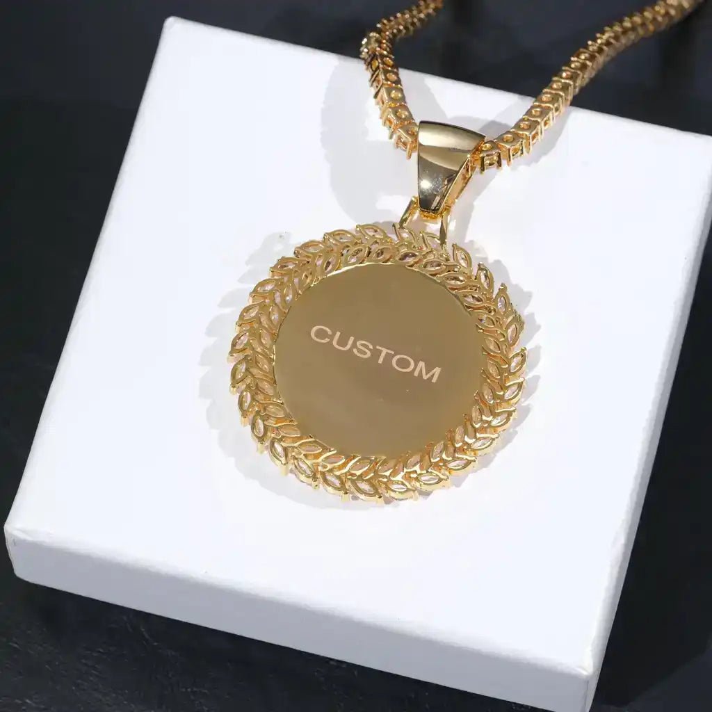 LARGE 3D WHEAT EAR CUSTOM PICTURE PENDANT - TONGSHOP