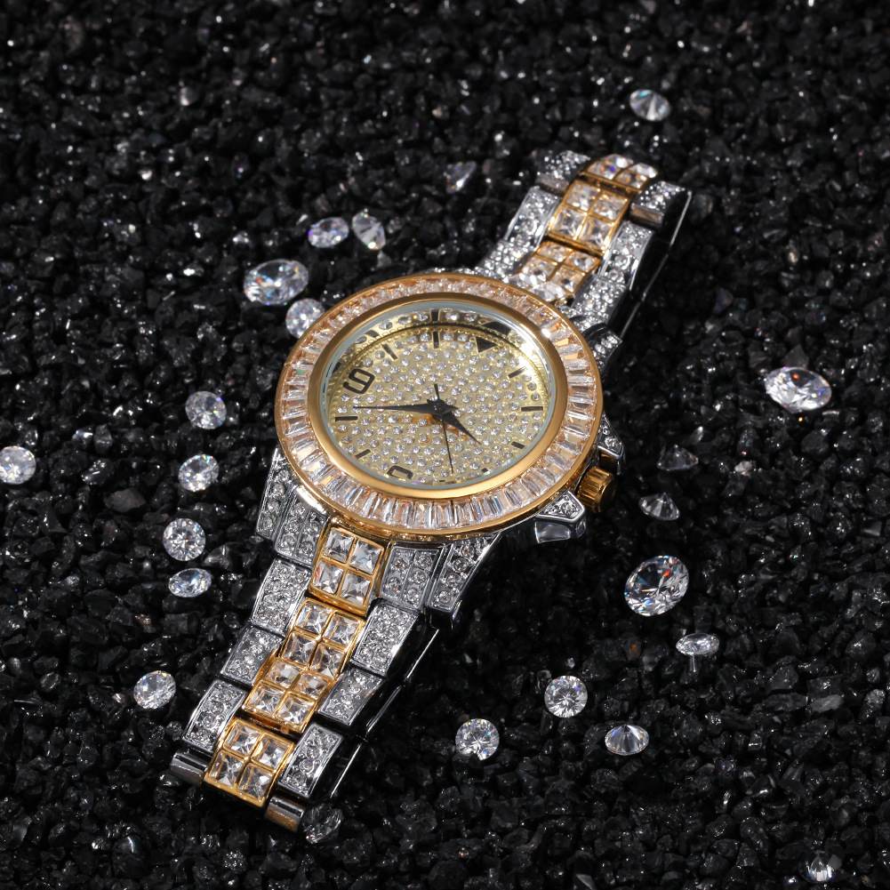 Luxurious Diamond - Encrusted Men's Watch - TONGSHOP