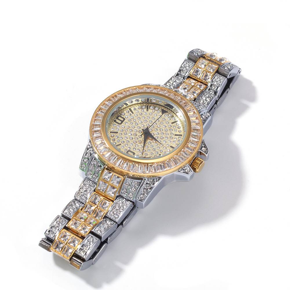 Luxurious Diamond - Encrusted Men's Watch - TONGSHOP