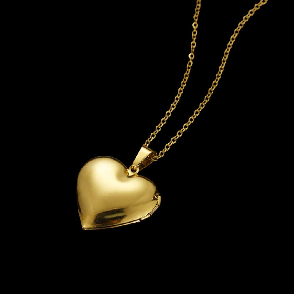 Memorial Engraved Heart - Shaped Custom Photo Pendant - 28mm - TONGSHOP / Length:16 / Length:18