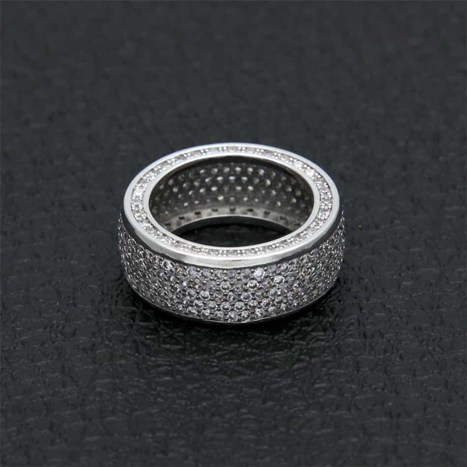 New Micro Pavé Full Diamond Hip - Hop Ring - TONGSHOP