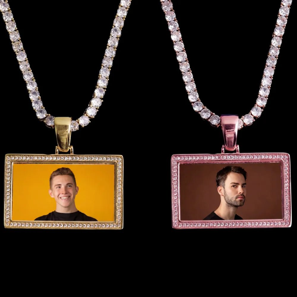 Photo Frame - Rectangular Memory Custom Photo Pendant - TONGSHOP / Length:16 / Length:18