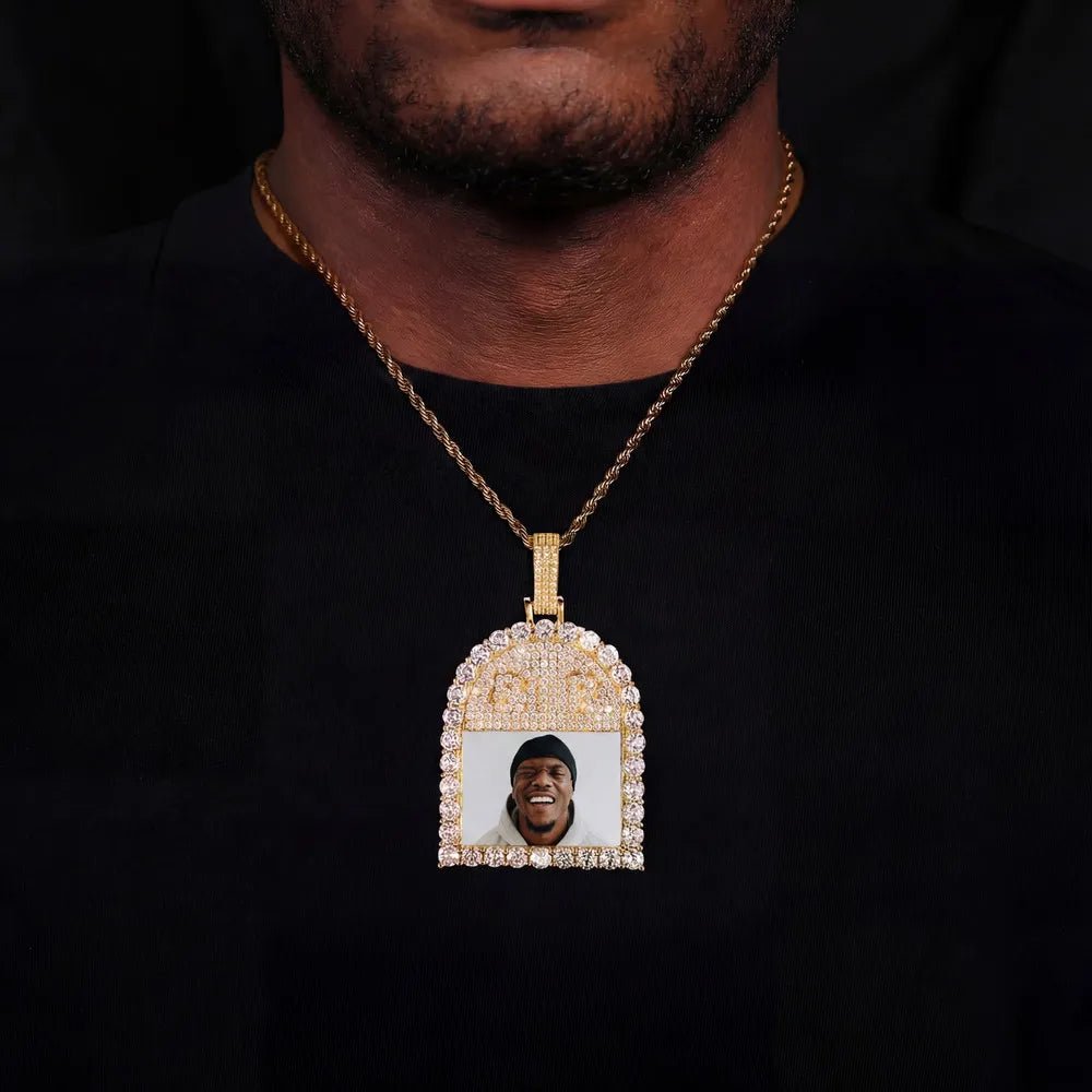 RIP Arch Memory Photo Frame Pendant - 52mm - TONGSHOP / Length:16 / Length:18