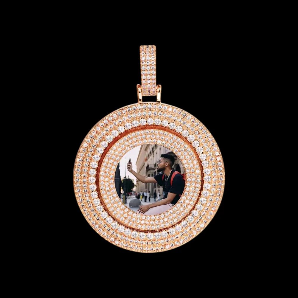 Rotating Memory Frame Photo Pendant - 65mm - TONGSHOP / Length:16 / Length:18