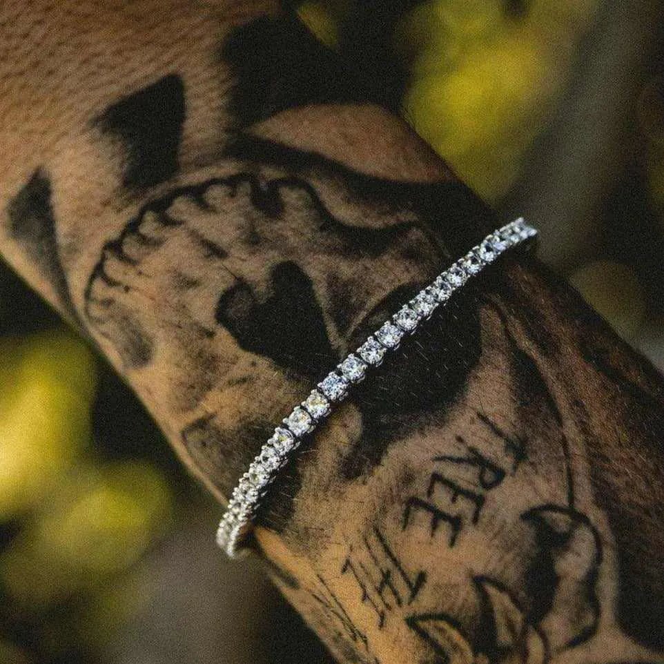 Diamond Tennis Bracelet in White Gold - 3mm - TONGSHOP / Banger / best sellers