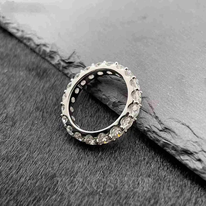 S925 4MM Full Moissanite Diamond Ring - TONGSHOP