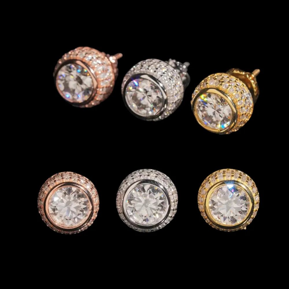 S925 & 6.0mm VVS Moissanite Stud Earrings - TONGSHOP / Length:16 / Length:18