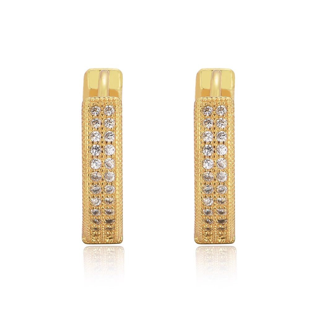 S925 Full Diamond Ice Earrings - TONGSHOP